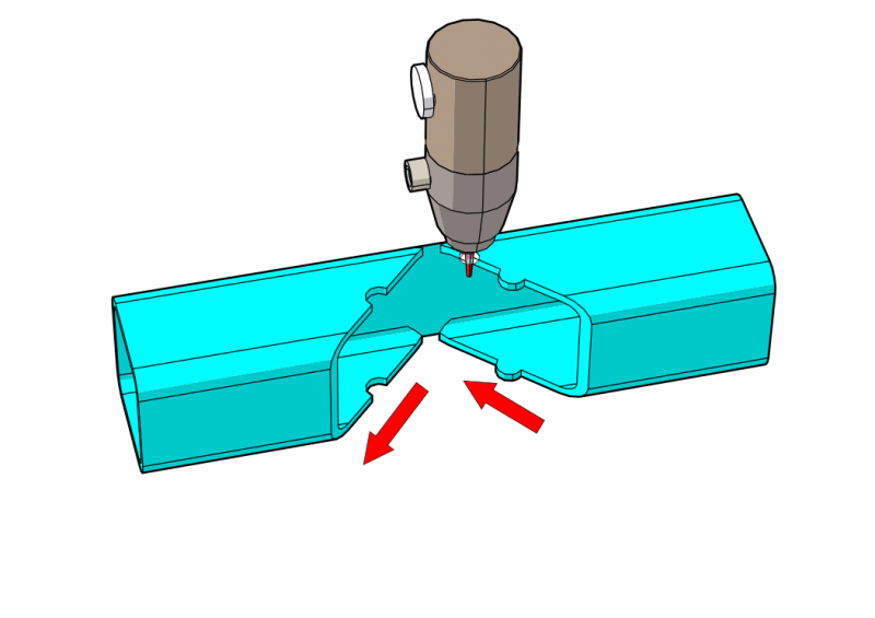 Laser tube bending